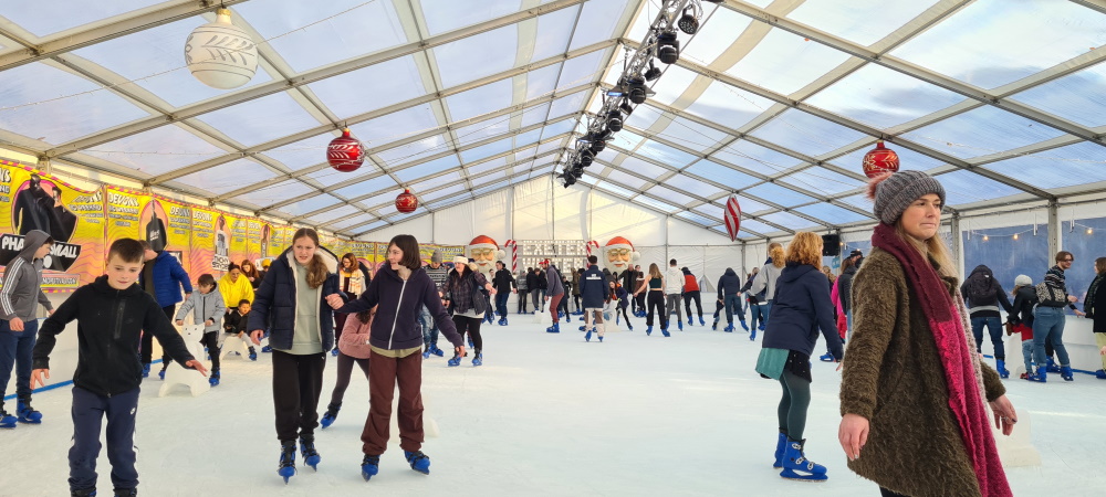 Ice skating at Exeter's Winter Wonderland